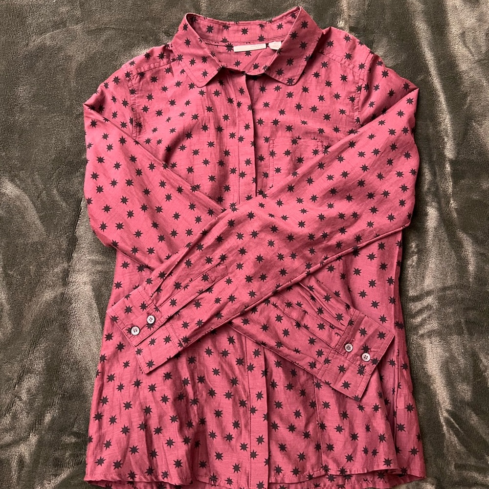Halogen burgundy button down size XS